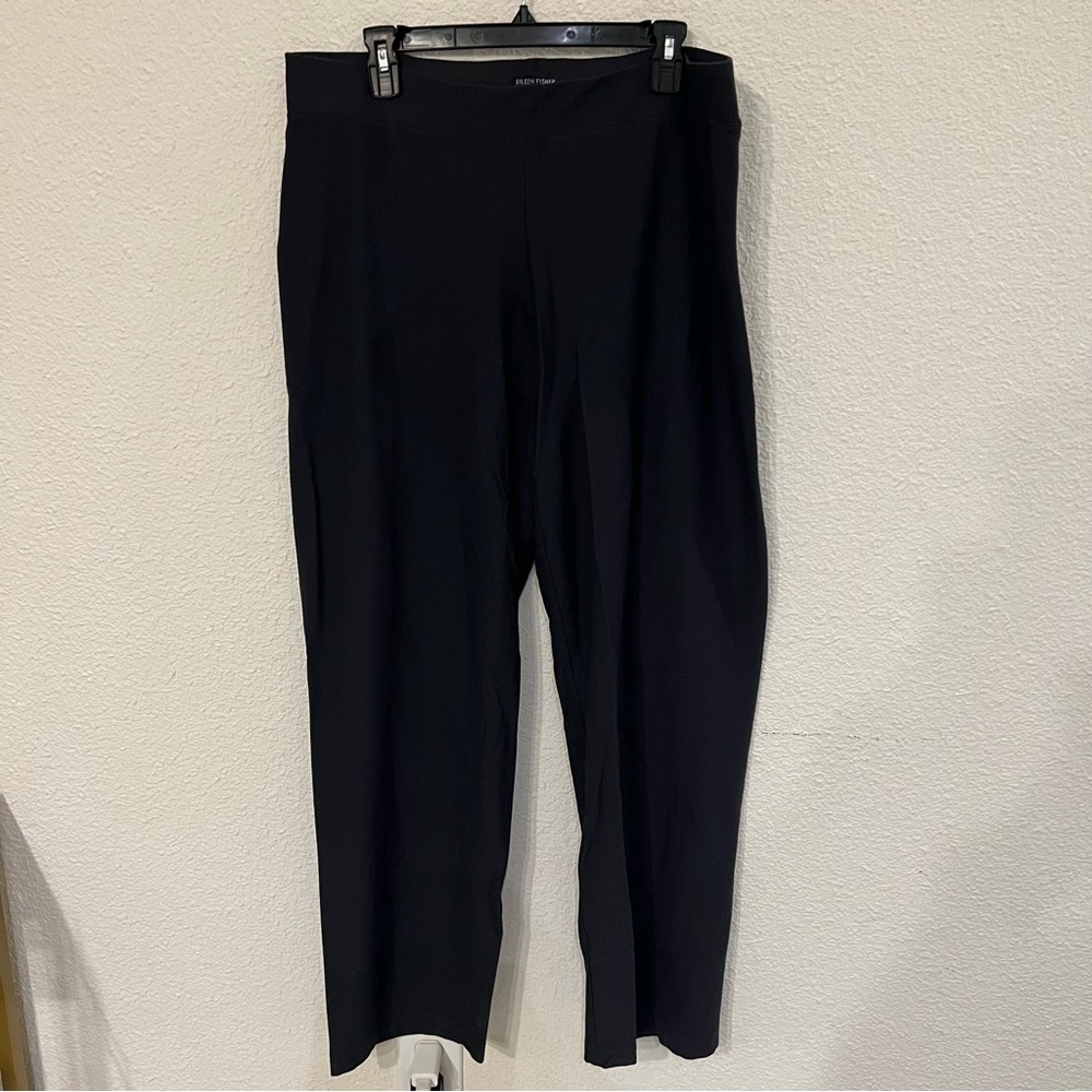 Eileen Fisher women’s large black stretch dress pants - Picture 4 of 6